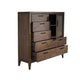 Enzo 54 Inch Tall Dresser Chest 5 Drawers Single Door Cabinet Brown BM313249