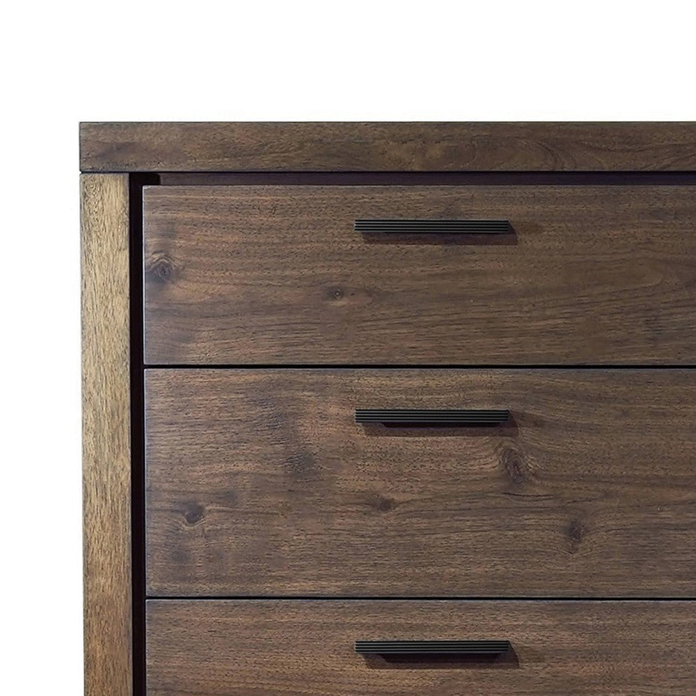 Enzo 54 Inch Tall Dresser Chest 5 Drawers Single Door Cabinet Brown BM313249