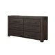 Aziel 66 Inch Wide Dresser 6 Drawers with Bronze Handles Basalt Gray BM313250