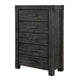 Pim 56 Inch Tall Dresser Chest 5 Drawers with Metal Handles Graphite Gray BM313252