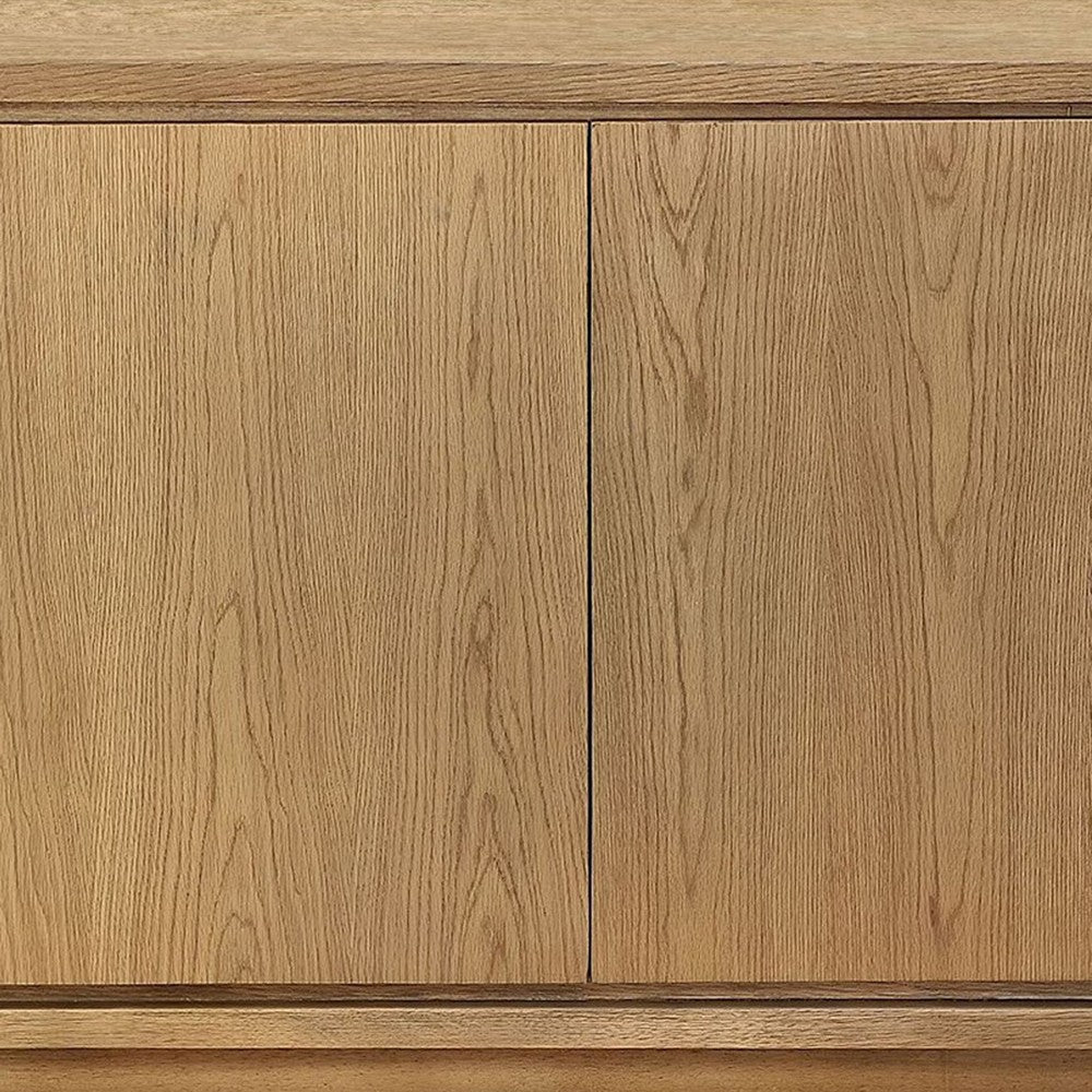 74 Inch TV Media Entertainment Console 2 Door Cabinet 6 Shelves Brown BM313263