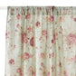 Rosle Set of 2 Window Curtains Cotton Antique Rose Print Multicolor By Casagear Home BM313270