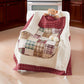 50 x 60 Cotton Quilted Throw Blanket with Fill, Festive Stocking Patch work By Casagear Home