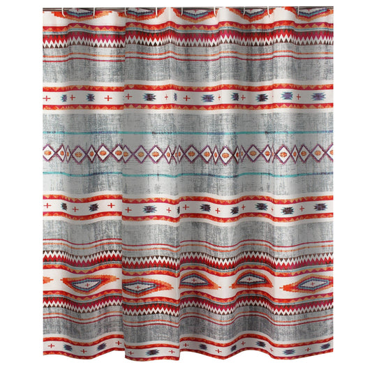 Pimi 72 x 72 Inch Shower Curtains, Soft Microfiber Southwest Boho Style By Casagear Home