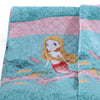 Wini 50 x 60 Inch Quilted Throw Blanket with Fill Mermaid Blue Pink By Casagear Home BM313288