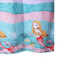 Wini 72 x 72 Inch Shower Curtain Mermaid Print Blue Pink Polyester By Casagear Home BM313289