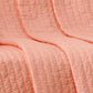 Xumi 50 x 60 Inch Quilted Throw Blanket Channel Details Coral Pink By Casagear Home BM313292