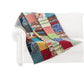 Lily 50 x 60 Inch Quilted Patchwork Throw Blanket Multicolor Cotton Strips By Casagear Home BM313300