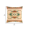 Kip 18 Inch Throw Pillow Geometric Southwest Motifs Natural Brown Finish By Casagear Home BM313304