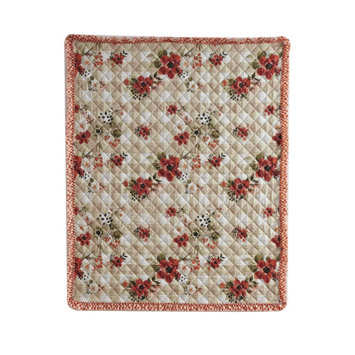 Lire Throw Blanket | 50 x 60 | Quilted | Windflower Print | Red