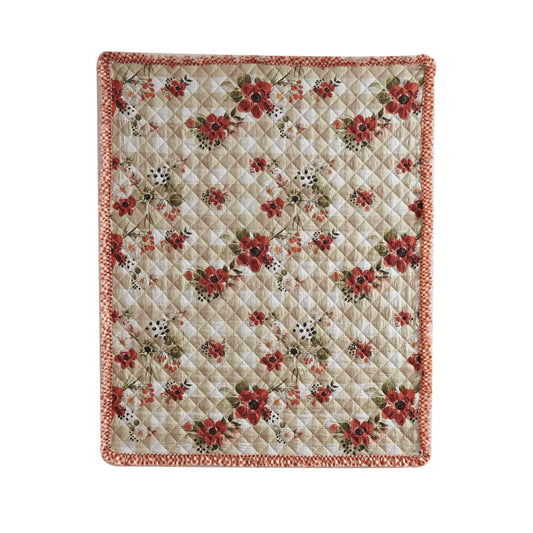 Lire Throw Blanket | 50 x 60 | Quilted | Windflower Print | Red