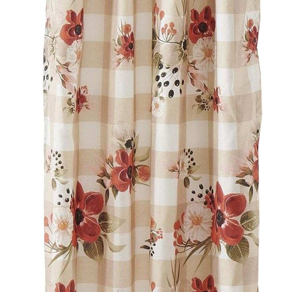 Lire 4 Piece Window Curtain Panel Set Floral Print Modern Multicolor By Casagear Home BM313311