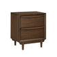 Soly 27 Inch Nightstand, 2 Drawers, USB Port, Lip Pull Handles, Brown By Casagear Home