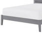 Brite Queen Size Bed Gray Faux Leather Upholstered Headboard Low Profile By Casagear Home BM313335