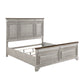 Kova Queen Size Bed Clean Rustic Headboard Design Brown Gray Oak Wood By Casagear Home BM313341