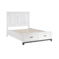 Thiem Queen Size Platform Bed with 2 Storage Drawers White Wood Finish By Casagear Home BM313343