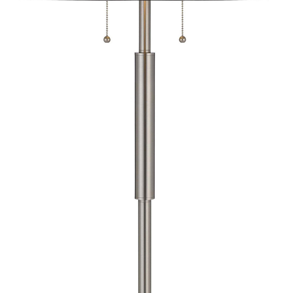 Kio 61 Inch Floor Lamp Modern Tiffany Style Stained Glass Silver Metal By Casagear Home BM313391