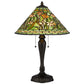 24 Inch Table Lamp Floral Tiffany Style Stained Glass Bronze Resin By Casagear Home BM313394