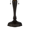 24 Inch Table Lamp Floral Tiffany Style Stained Glass Bronze Resin By Casagear Home BM313394