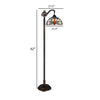 62 Inch Floor Lamp Down Arc Shade Tiffany Style Stained Glass Bronze By Casagear Home BM313395