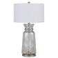 34 Inch Table Lamp Set of 2 White Shade Glass Vase Shape and Metal Base By Casagear Home BM313398