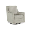 Ashley Kria 37" Swivel Accent Armchair, Slope Arms, Gray Polyester