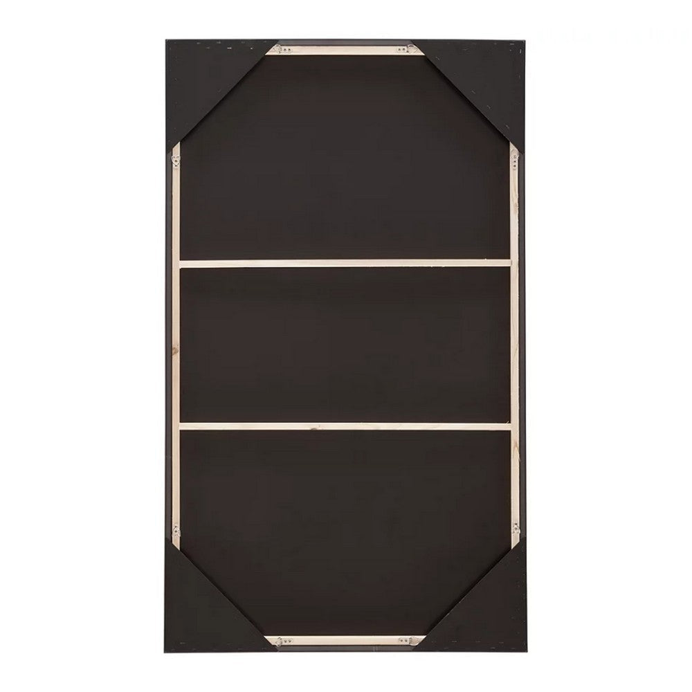 37 x 63 Inch Wall Art Decor Framed Acrylic Modern Abstract Black Brown By Casagear Home BM313404