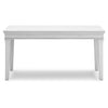 Kyni 63 Inch Home Office Desk Modern Rectangular White Pine Wood Finish By Casagear Home BM313407