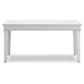 Kyni 63 Inch Home Office Desk, Modern Rectangular White Pine Wood Finish By Casagear Home