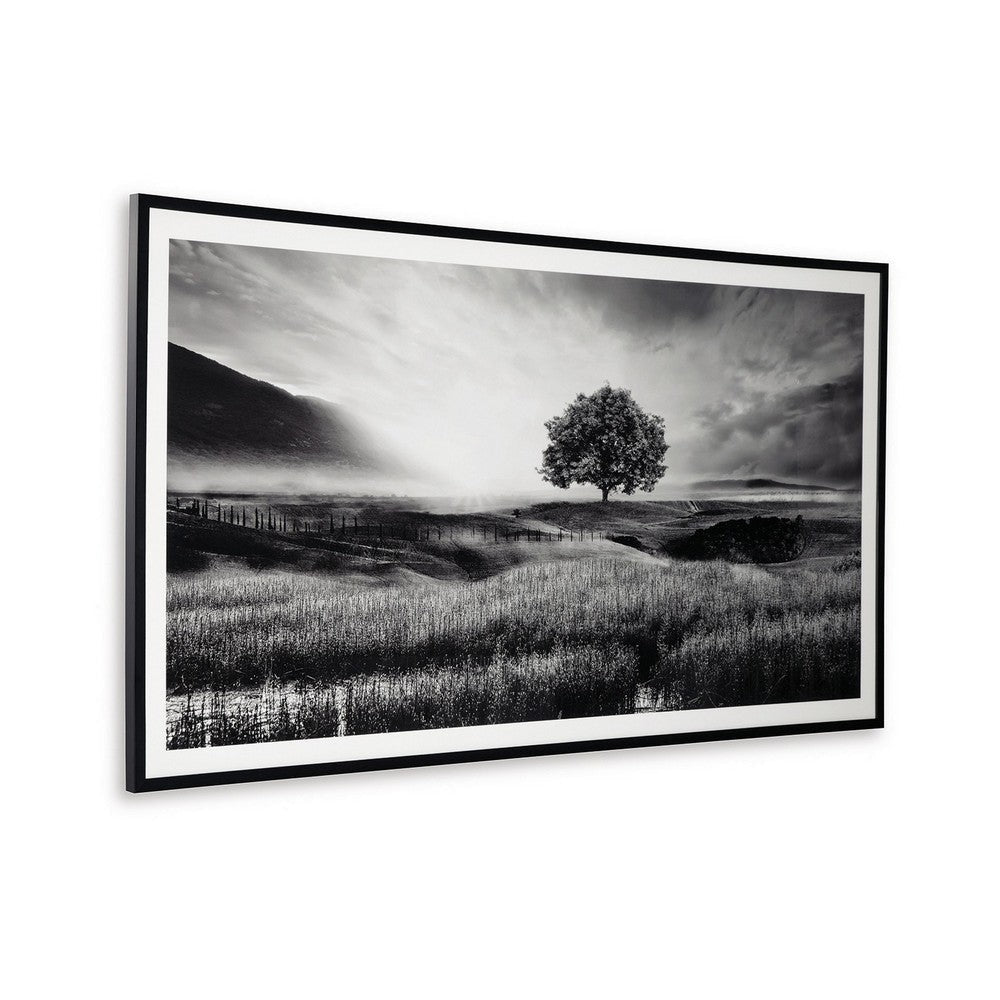 Ashley 47 x 87 Wall Art, Landscape, Wrapped Canvas, Black, White