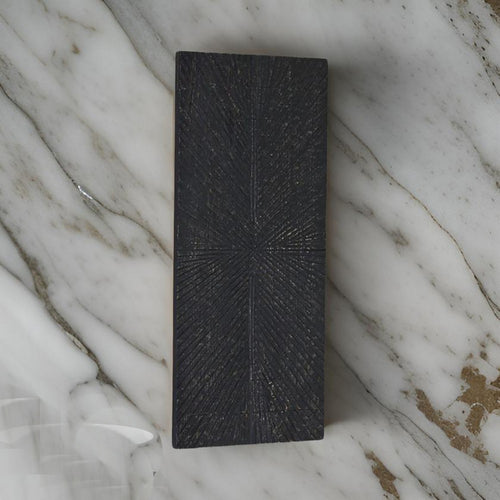 Ashley Ernest 20 x 48 Wall Decor, Sunburst Design, Wood Panel Black