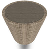Ashley 22’’ Outdoor End Table Handwoven Resin Wicker Beige Brown BM313427