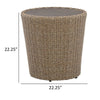 Ashley 22’’ Outdoor End Table Handwoven Resin Wicker Beige Brown BM313427