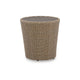 Ashley 22’’ Outdoor End Table Handwoven Resin Wicker Beige Brown BM313427