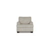 Roy 39 Inch Accent Armchair Angular Arms Plush Light Gray Polyester By Casagear Home BM313438