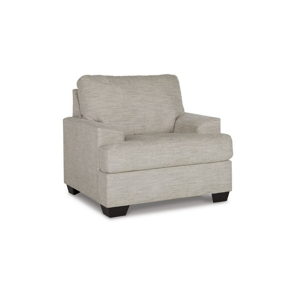Ashley Roy 39" Accent Armchair, Angular Arms, Pebble Gray Polyester