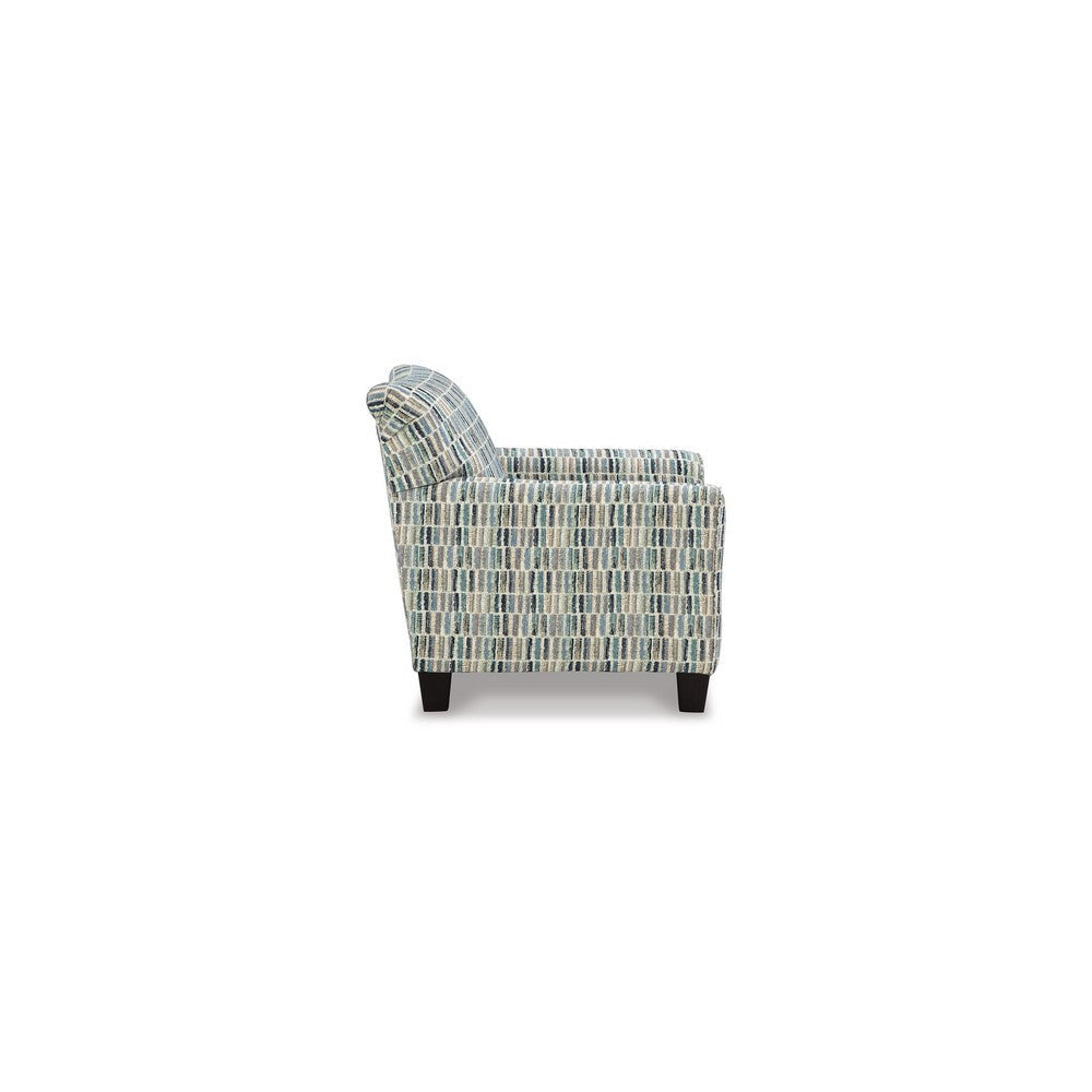 Zyan 37 Inch Accent Armchair Cushioned Beige Gray Polyester Pattern By Casagear Home BM313442