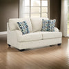Ashley Zyan 66" Loveseat, 2 Throw Pillows, Beige Chenille Fabric