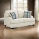 Ashley Zyan 66" Loveseat, 2 Throw Pillows, Beige Chenille Fabric