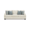 Zyan 92 Inch Sofa with 4 Accent Pillows Beige Chenille Polyester By Casagear Home BM313445