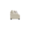 Zen 52 Inch Oversized Chair 1 Accent Pillow Rolled Arms Beige Polyester By Casagear Home BM313451