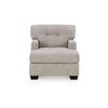 Ashley Joey 62 Inch Chaise Chair Tufted Back Foam Soft Pebble Gray Polyester BM313464