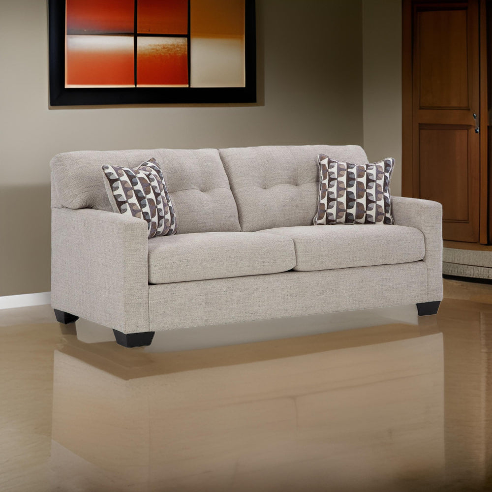 Ashley Joey 75" Full Size Sofa Sleeper, Mattress, Gray Polyester
