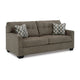 Ashley Joey 75’’ Sofa with 2 Accent Pillows Tufted Brown Polyester BM313471