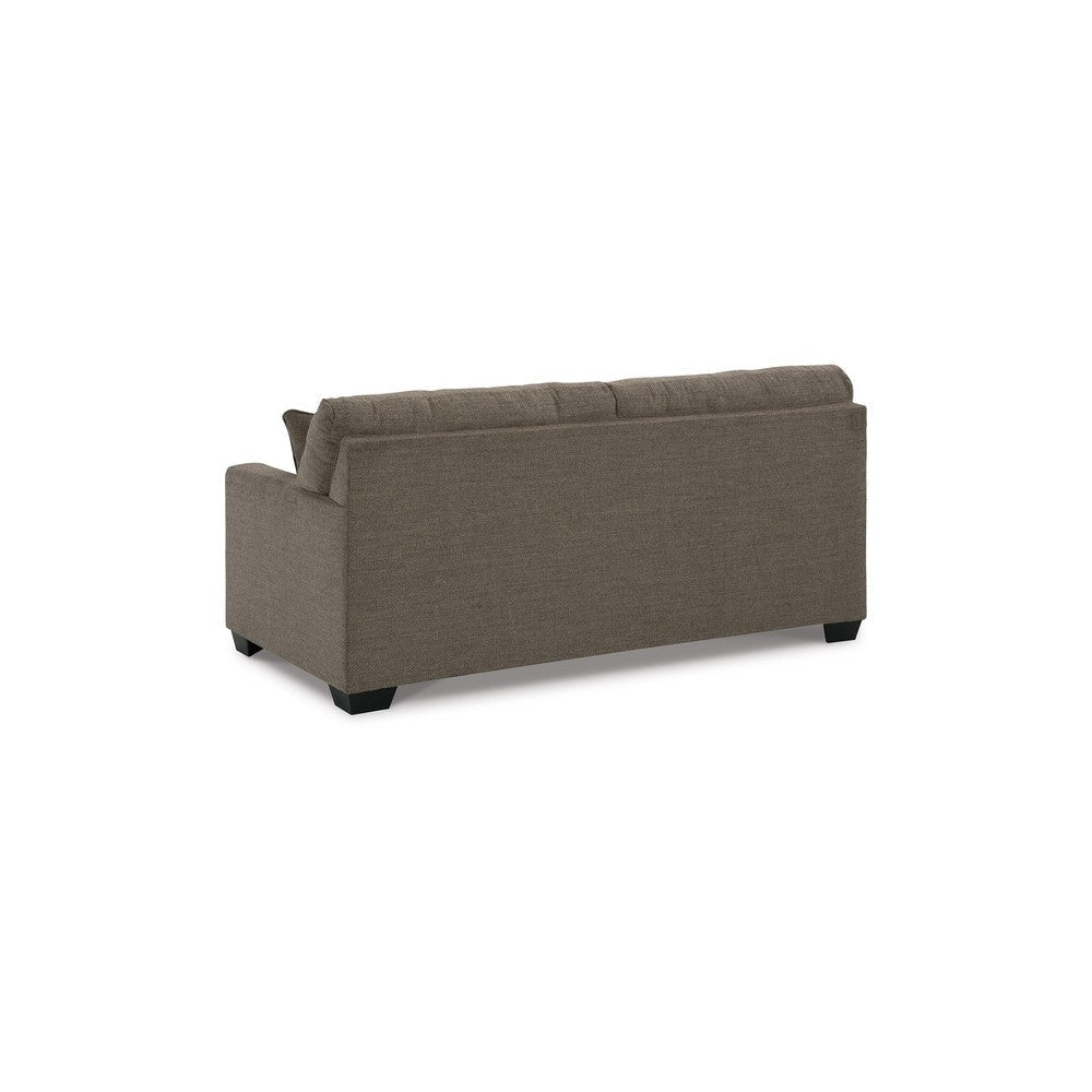 Ashley Joey 75’’ Sofa with 2 Accent Pillows Tufted Brown Polyester BM313471