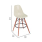 30 Inch Barstool Chair Set of 2 Rounded Silhouette Brown Wood Legs By Casagear Home BM313501