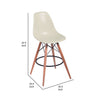 30 Inch Barstool Chair Set of 2 Rounded Silhouette Brown Wood Legs By Casagear Home BM313501