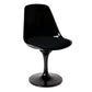 Sufi 21 Inch Swivel Dining Chair, Tall Back, Saddle Seat Cushion, Black By Casagear Home