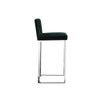 Boly 30 Inch Barstool Chair, Green Velvet Cushion, Silver Cantilever Base
 By Casagear Home