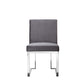 Boly Side Dining Chair Set of 2 Cantilever Base Gray and Silver By Casagear Home BM313517